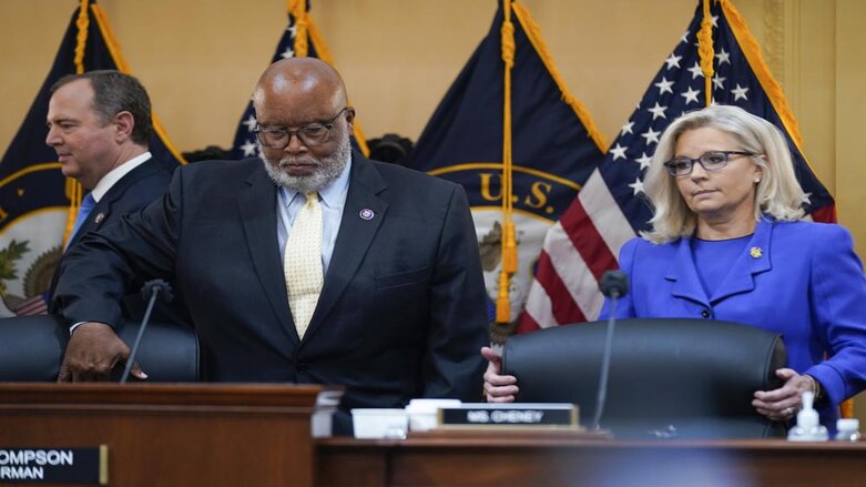 Chairman Bennie Thompson, D-Miss., and Vice Chair Liz Cheney, R-Wyo., arrive as the House select committee investigating the Jan. 6 attack on the U.S. Capitol holds its first public hearing, June 9, 2022. (Photo: Andrew Harnik/AP)