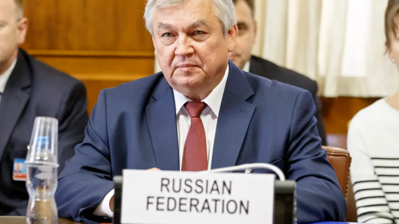 Russia's special envoy on Syria, Alexander Lavrentiev, attends a meeting on September 11, 2018 (Photo: SALVATORE DI NOLFI/AFP via Getty Images)