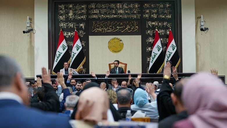 The Iraqi parliament voting on the Emergency Support Law for Food Security and Development bill, June 8, 2022. (Photo: Iraqi Parliament Media Office)