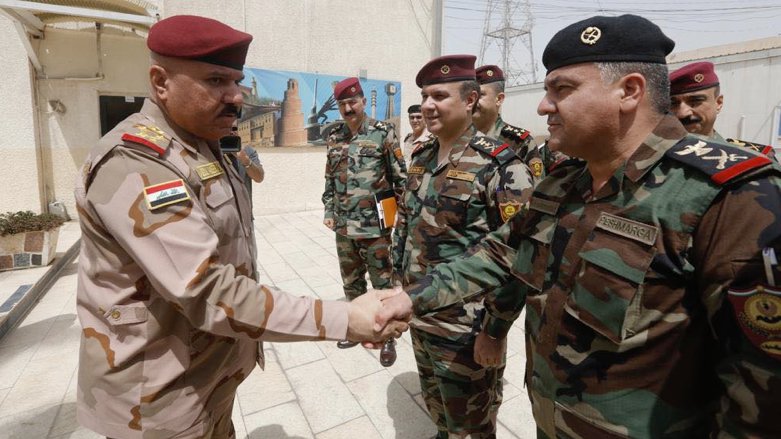 A senior delegation from the Kurdistan Region’s Ministry of Peshmerga was in Baghdad on Thursday, June 23, 2022 (Photo: Iraq Security Media Cell)