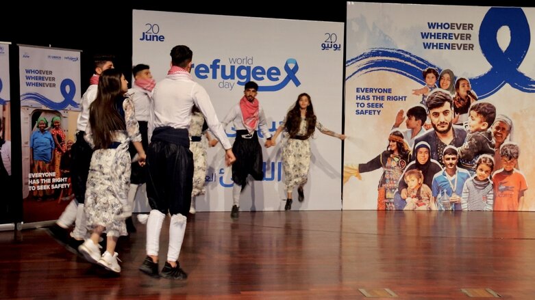 A group of Syrian Kurdish refugees doing a traditional dance on World Refugee Day, Duhok, June 20, 2022 (Photo: Kurmanj Nhili)