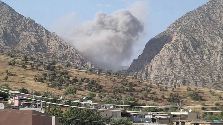 Turkish warplanes bombarding the Kurdistan Region’s Amedi district, Jan. 22, 2019 (Photo: Kurdistan 24)