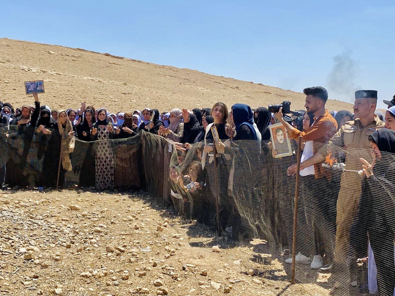 The exhumation of six Yezidi mass graves began in Qini village, Sinjar, on June 28, 2022 (Photo: Farhad Ali)