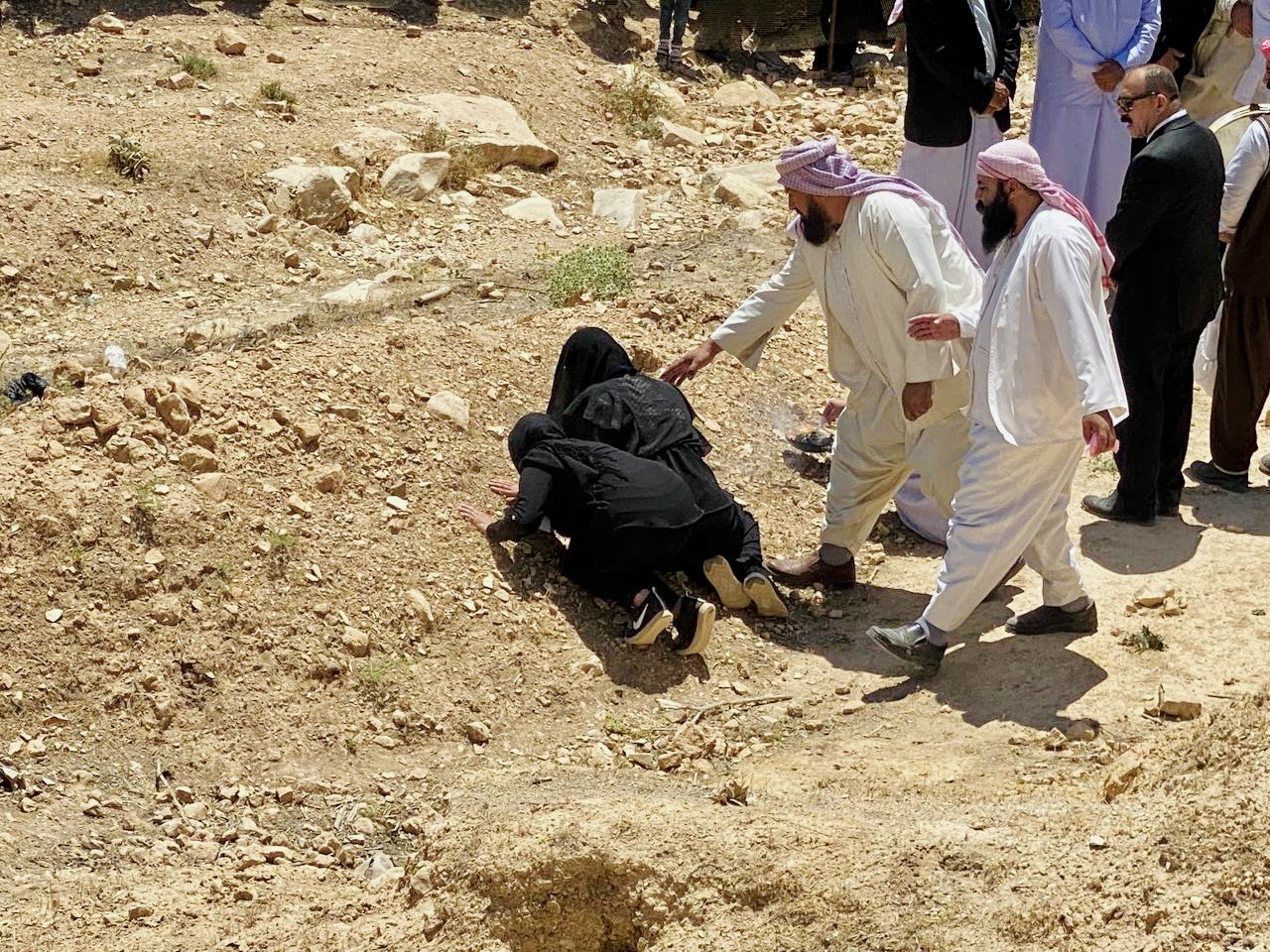 The exhumation of six Yezidi mass graves began in Qini village, Sinjar, on June 28, 2022 (Photo: Farhad Ali)