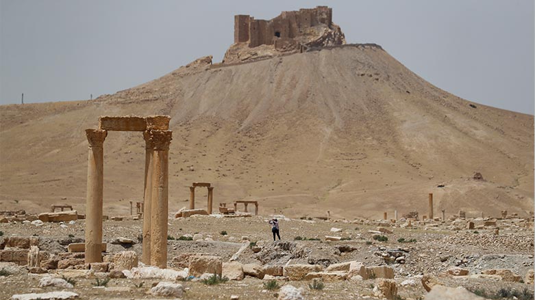 Tourists visit Roman ruins in Palmyra, Syria, May 11, 2023. (Photo: Omar Sanadiki/ AP)