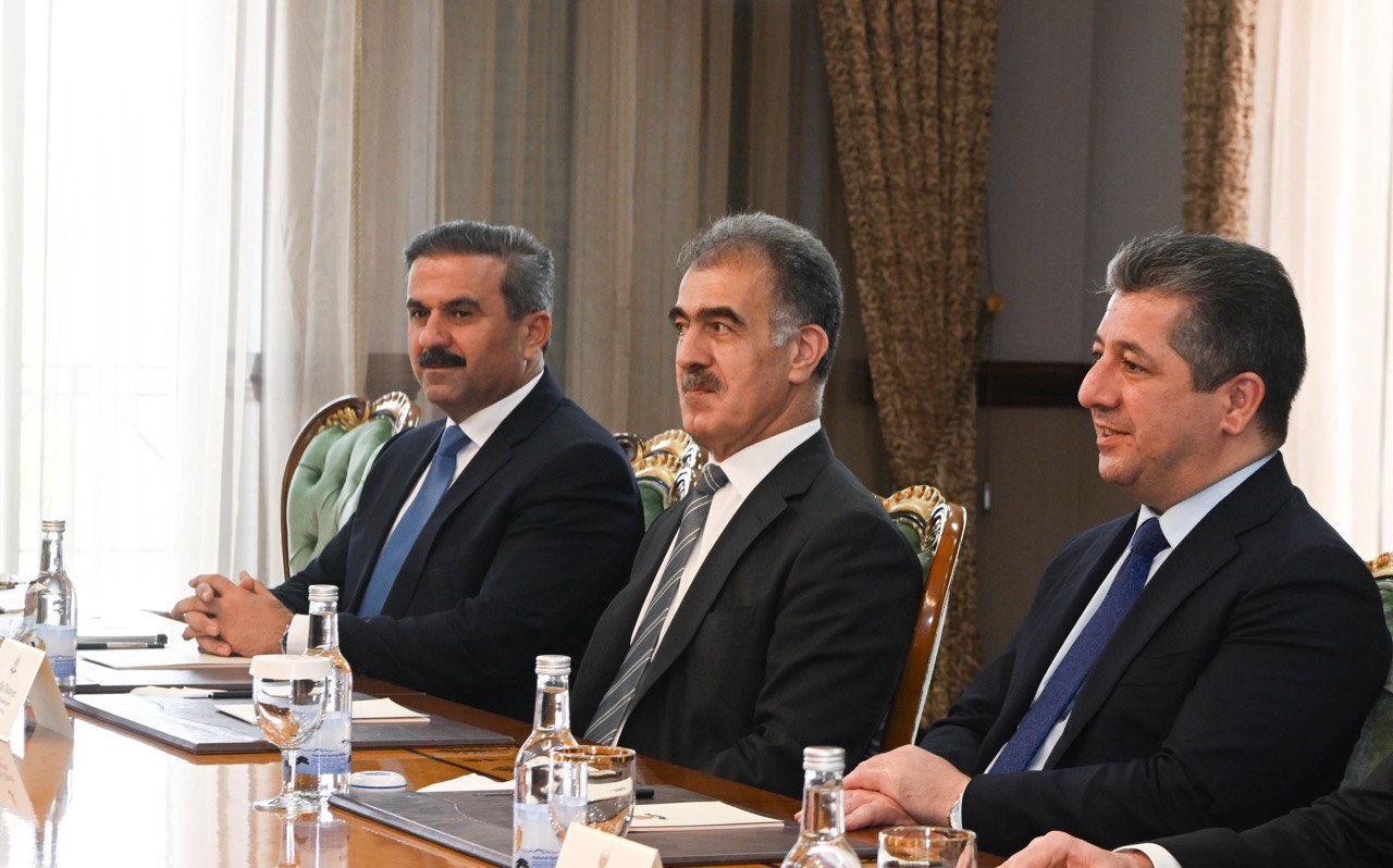 Kurdistan Region Prime Minister Masrour Barzani (first from right) during his meeting with top Japanese delegation, June 6, 2023. (Photo: KRG)