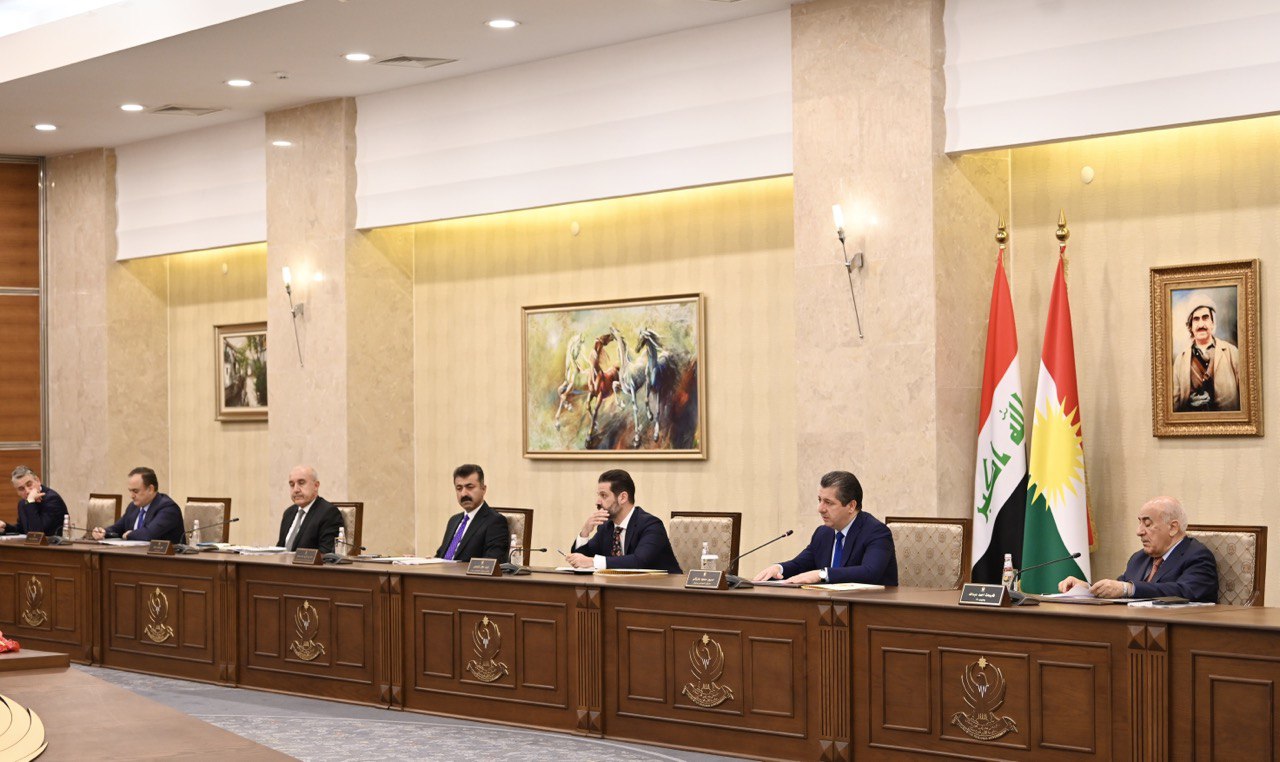 Kurdistan Region Prime Minister Masrour Barzani (second from right) during KRG Council of Ministers meeting, June 21, 2023. (Photo: KRG)
