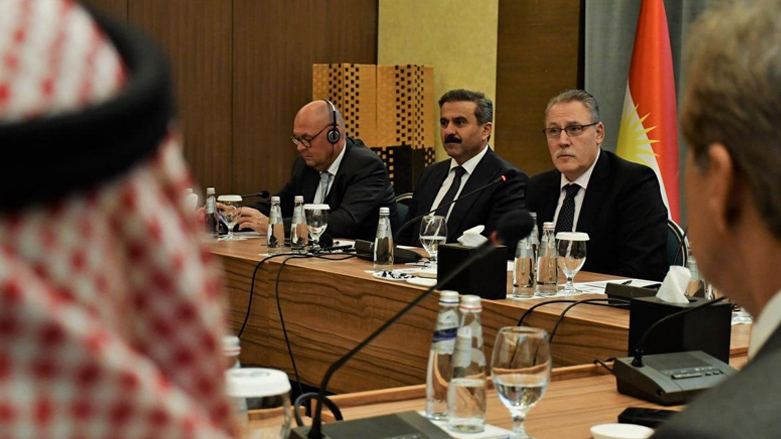 محمد شکری، رئیس گروه سرمایه گذاری اقلیم کوردستان در نشست با هیئت دفتر منطقه‌ای کشورهای عربی در سازمان ملل