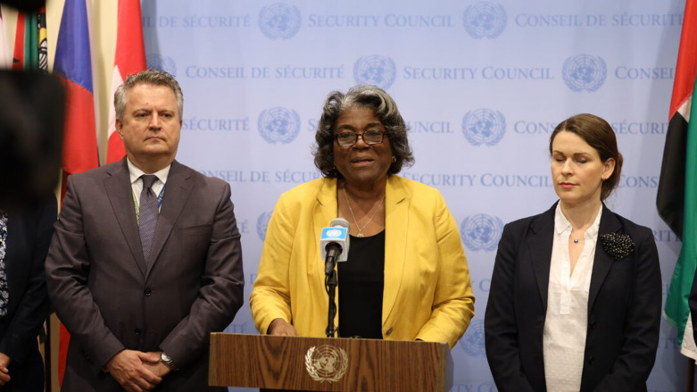 Amb. Linda Thomas-Greenfield delivers joint statement on Russia's use of Iranian UAVs in Ukraine War (Photo: US UN Mission)
