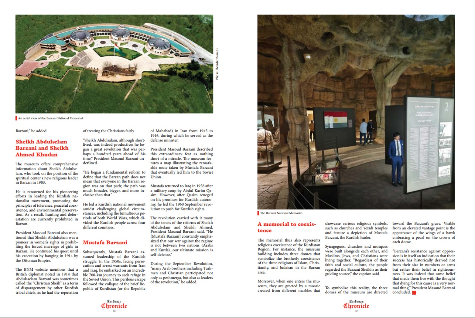 Kurdistan Chronicle's report on the inauguration of Barzani National Memorial in May, 2023. (Photo: Kurdistan Chronicle) 