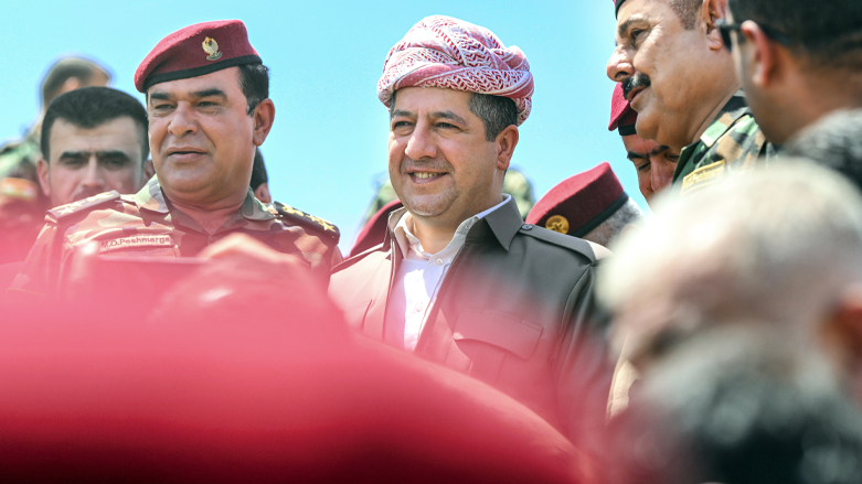 Kurdistan Region Prime Minister Masrour Barzani in the town of Altun Kupri in Kirkuk Governorate, June 30, 2023. (Photo: KRG)