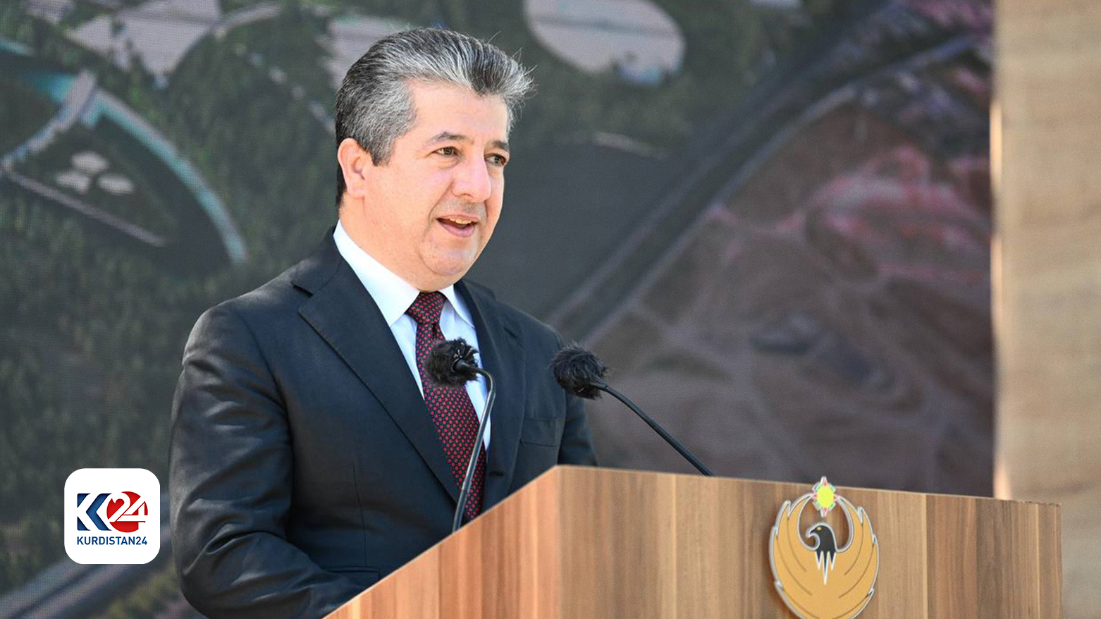 PHOTOS: PM MAsrour Barzani lays the foundation stones of two parks in Dohuk