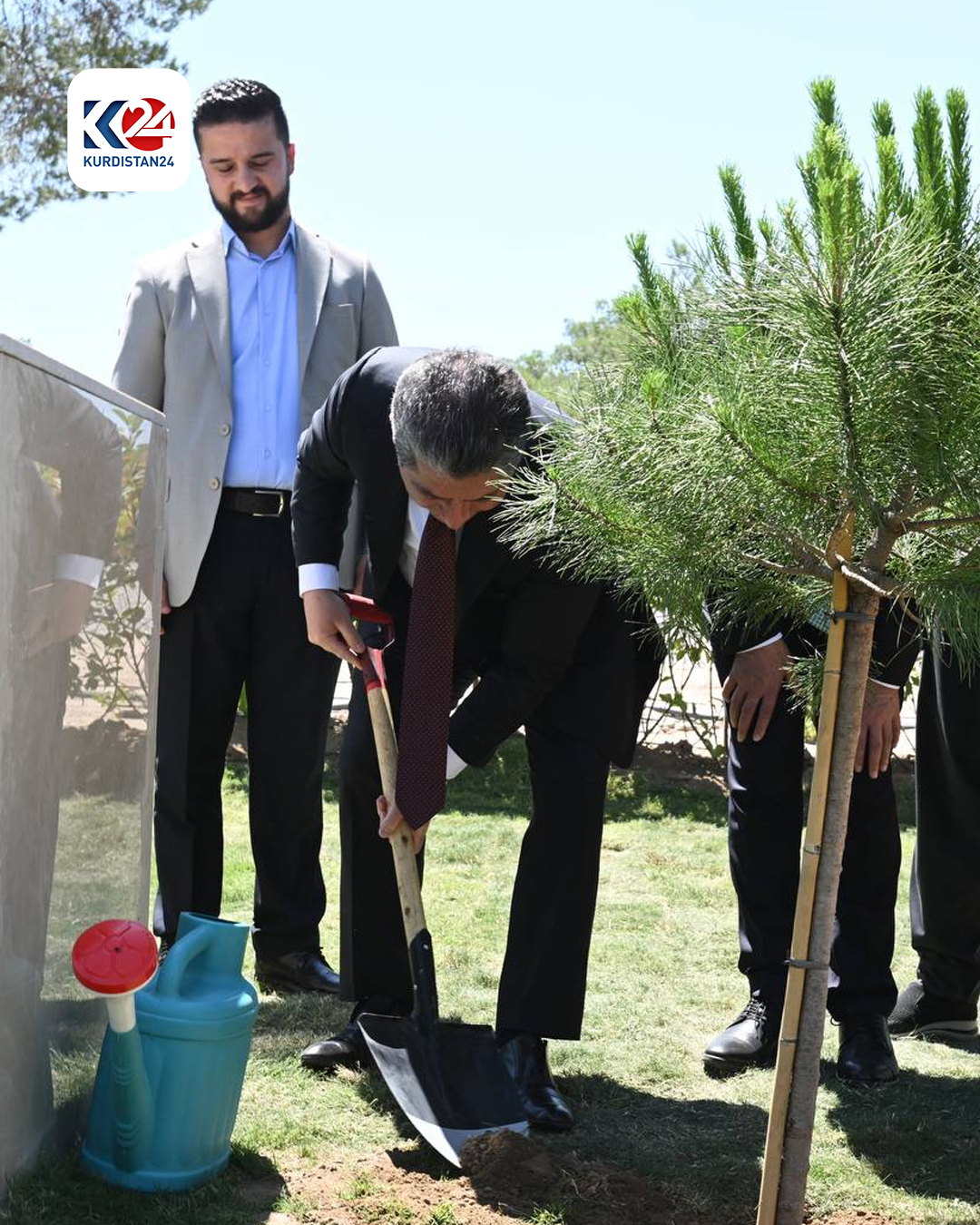 Ceremony of lay the foundation stones for two parks in Duhok city. (Photo: Kurdistan24)