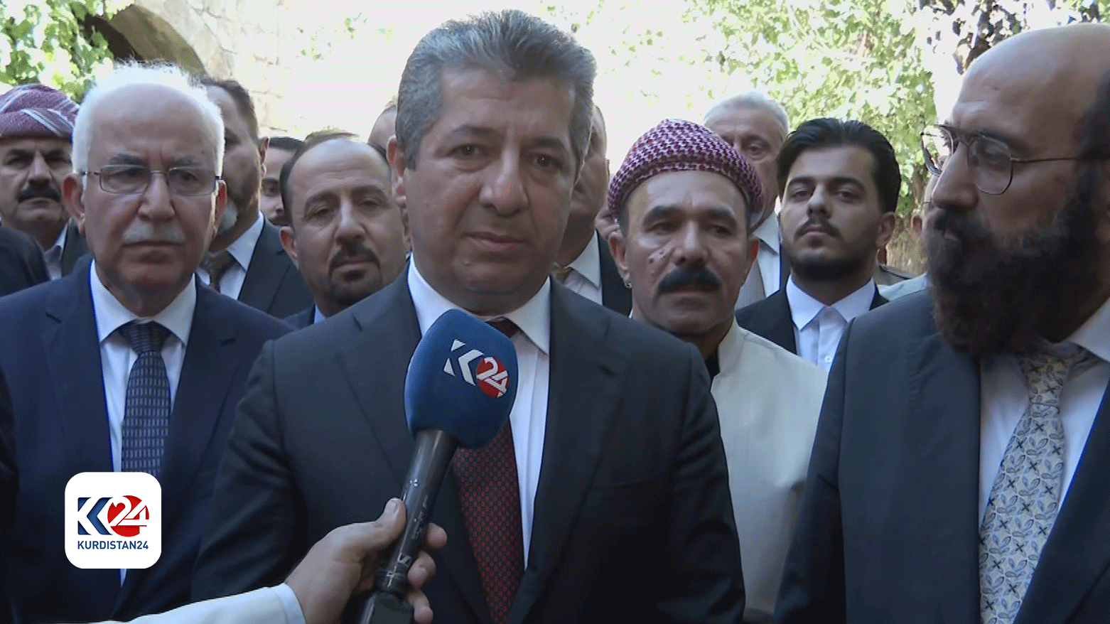 Kurdistan Region Prime Minister Masrour Barzani speaking to Kurdistan24, June 3, 2024. (Photo: Kurdistan24)