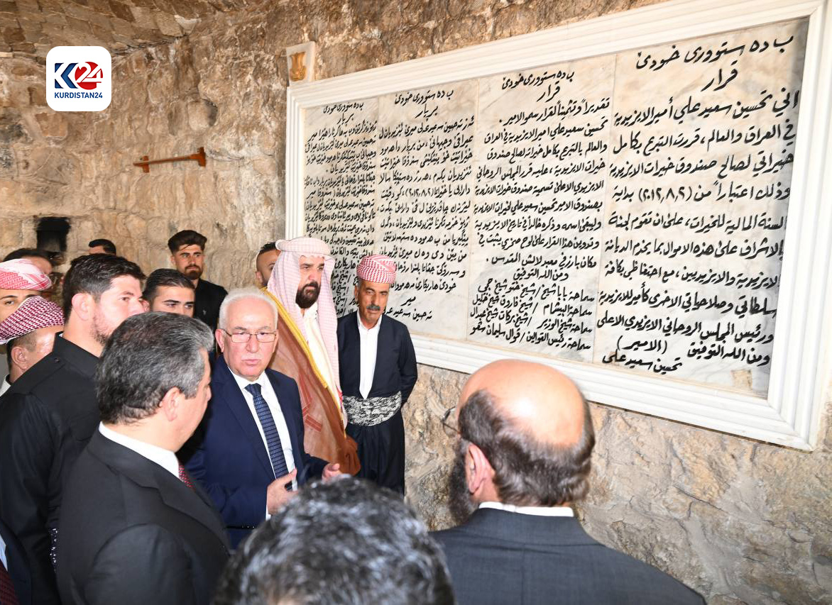 Kurdistan Region Prime Minister Masrour Barzani during his visit to the Lalish temple, June 3, 2024. (Photo: KRG)