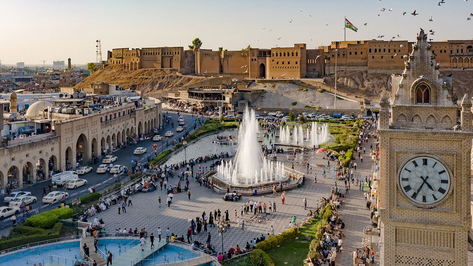 دیمەنێکی شاری هەولێر، بازاڕی نیشتمان