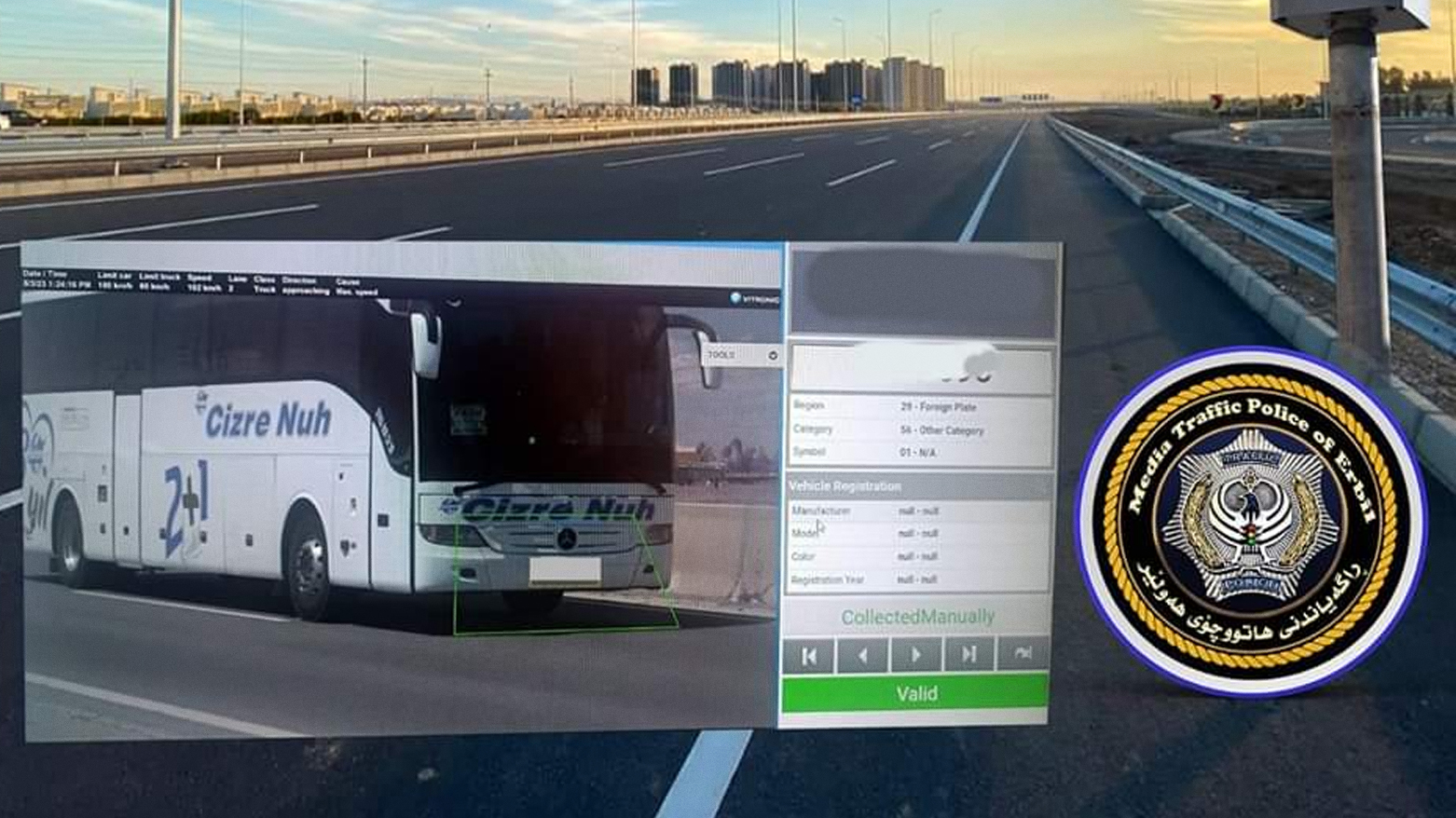 Turkish tourist bus fined heavily for traffic violations in Erbil