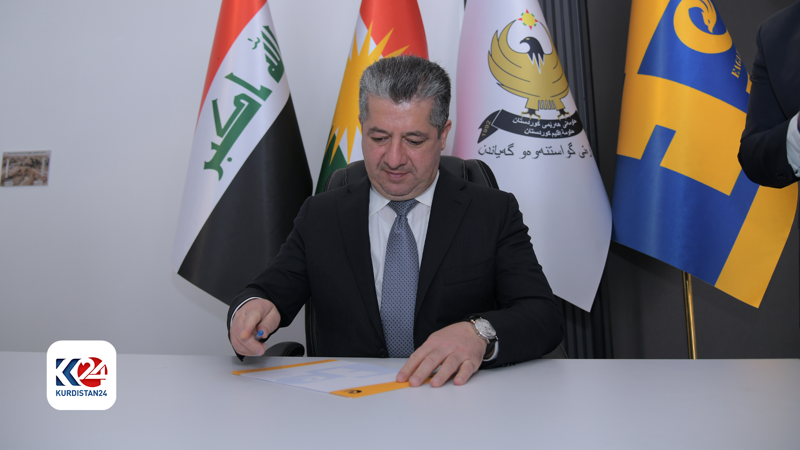 سەرۆکوەزیران مەسرور بارزانی لە رێوڕەسمی کردنەوەی سەنتەری "ئیگڵ پۆست" لە هەولێر