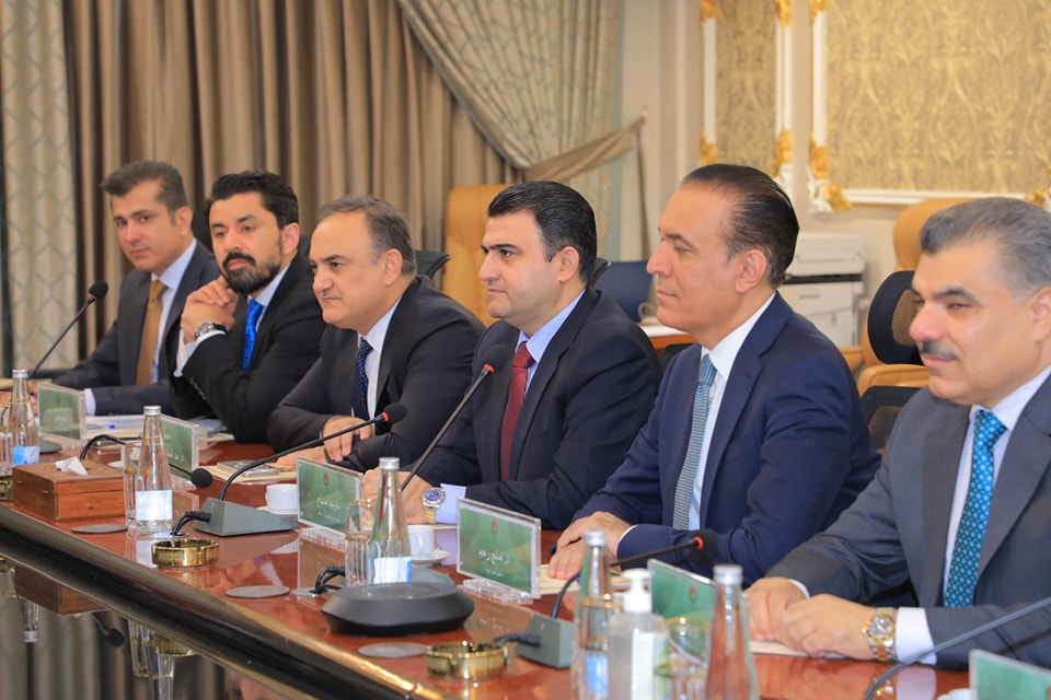 KRG negotiating delegation during their meeting with Iraqi Oil Minister Hayyan Abdul Ghani, June 9, 2024. (Photo: KRG)