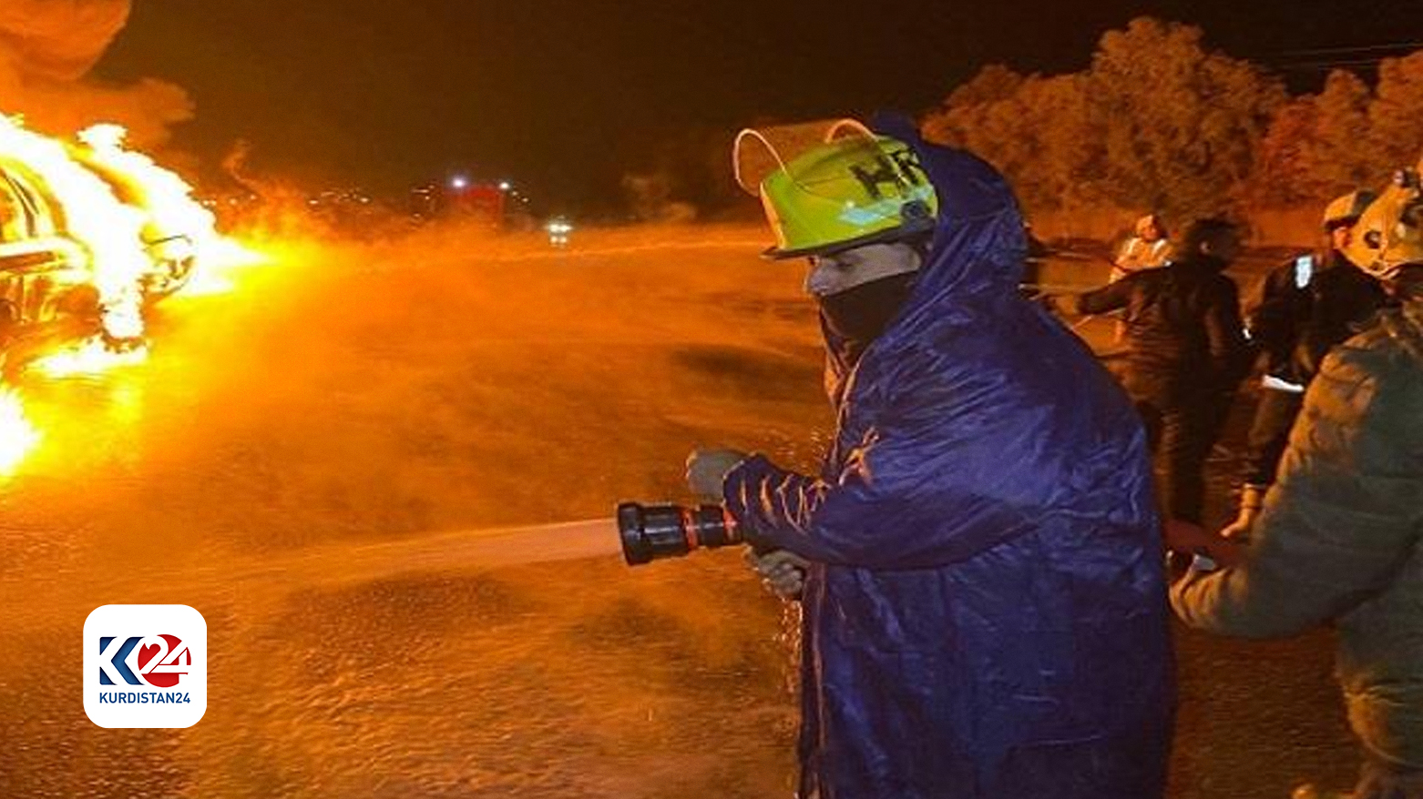 Lightning caused fire to many places in Erbil, capital city of Kurdistan Region