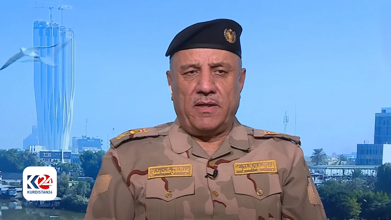 لیوا عەبدولخالق تەڵعەت، نوێنەری حکوومەتی هەرێمی کوردستان، لە فەرماندەی هێزە هاوبەشەکان