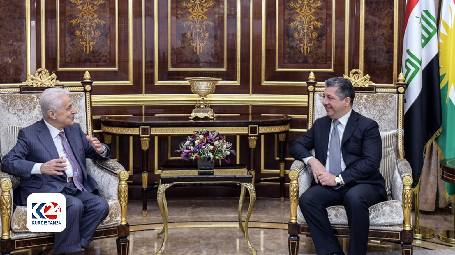 Mesrur Barzani, El-Hilal Şirketler Grubu Yönetim Kurulu Başkanı’nı kabul etti