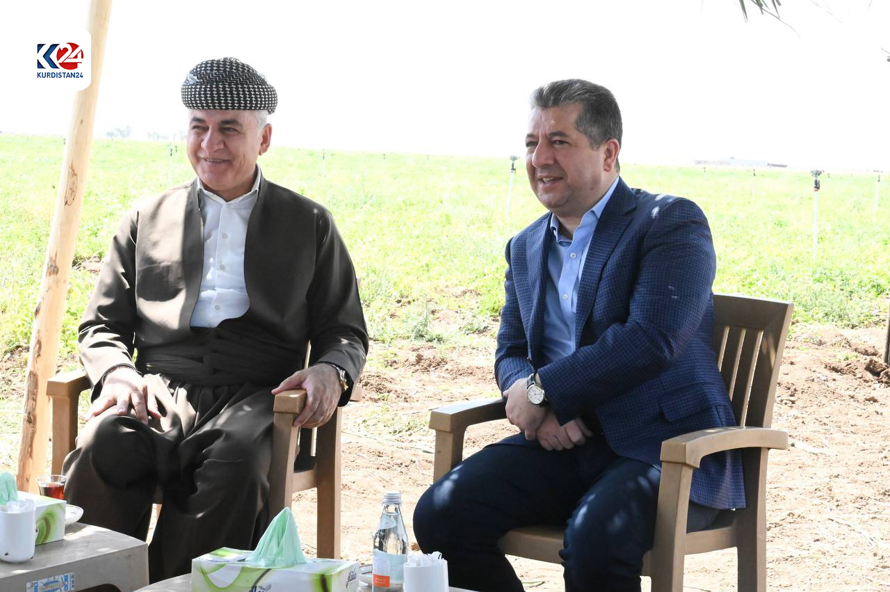 Kurdistan Region Prime Minister Masrour Barzani during his visit to Bardarash district farmers, June 11, 2024. (Photo: KRG)