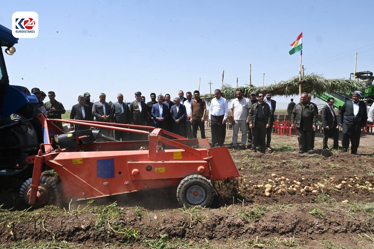Kurdistan Region Prime Minister Masrour Barzani during his visit to Bardarash district farmers, June 11, 2024. (Photo: KRG)
