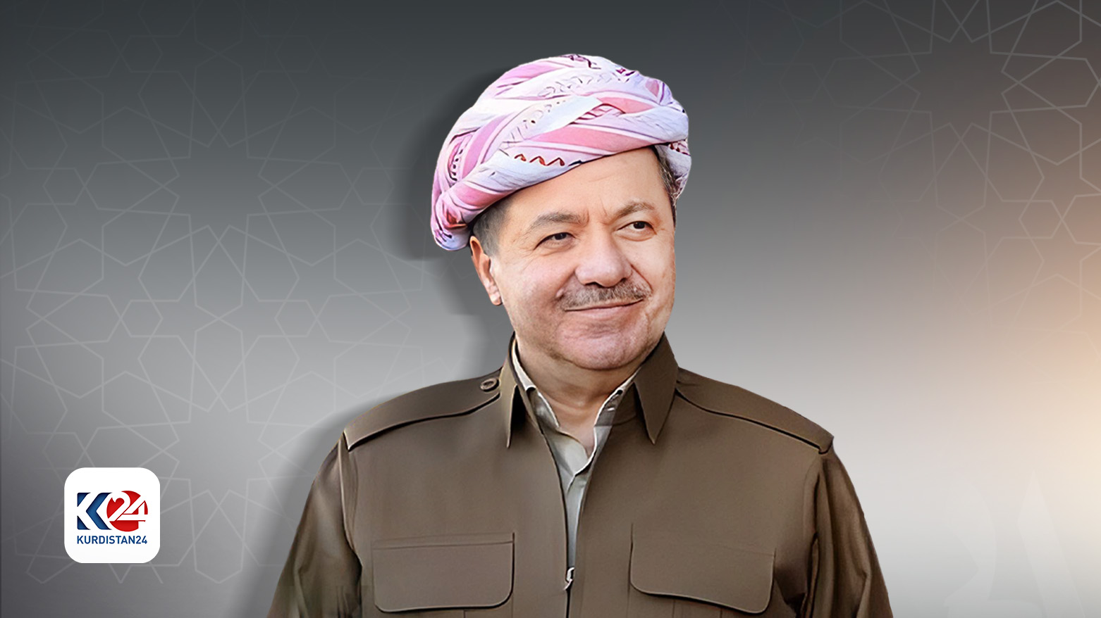 Kurdistan Democratic Party (KDP) President Masoud Barzani. (Photo: Designed by Kurdistan24)