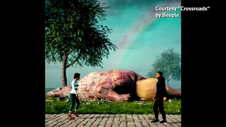 دیمەنێکی ئەو کارە هونەرییەی بە زیاد لە شەش ملیۆن دۆلار فرۆشرا