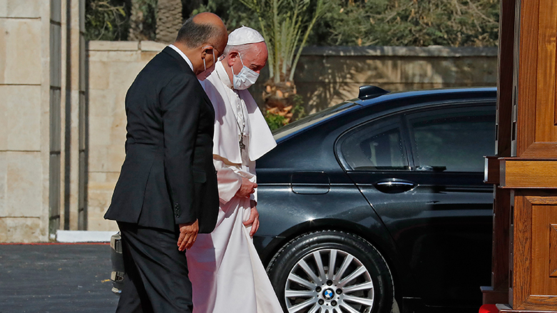 Irak Cumhurbaşkanı Berhem Salih, Papa Francis'i Cumhurbaşkanlığı Sarayında ağırladı