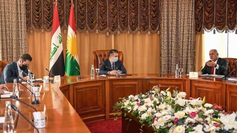 Top Kurdistan Region officials meet to draft the regional budget for 2021, March 9, 2021. (Photo: KRG)