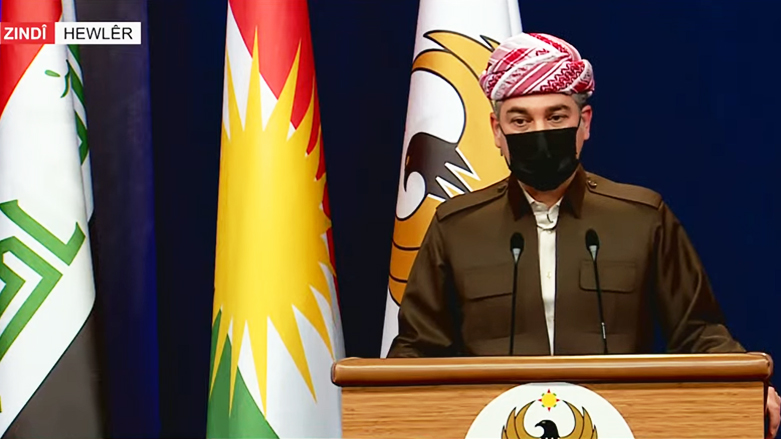 KRG Spokesperson Jutyar Adil  speaks at a press conference, March 10, 2021. (Photo: Kurdistan 24)