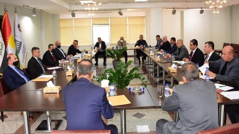 کۆبوونەوەی لیژنەی باڵای ئۆپەراسیۆنەکانی پارێزگای سلێمانی بۆ بەرەنگاربوونەوەی کۆرۆنا و لیژنەی باڵای ئارامیی سلێمانی