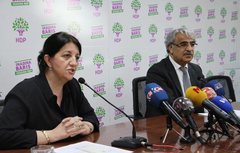 HDP co-chairs Pervin Buldan and Mithat Sancar during a press conference (Photo: Peoples’ Democratic Party)