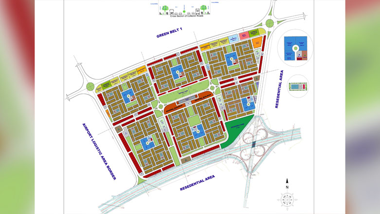 نەخشەی نوێی زەوییەکانی قەرەبووی گوندی کۆری