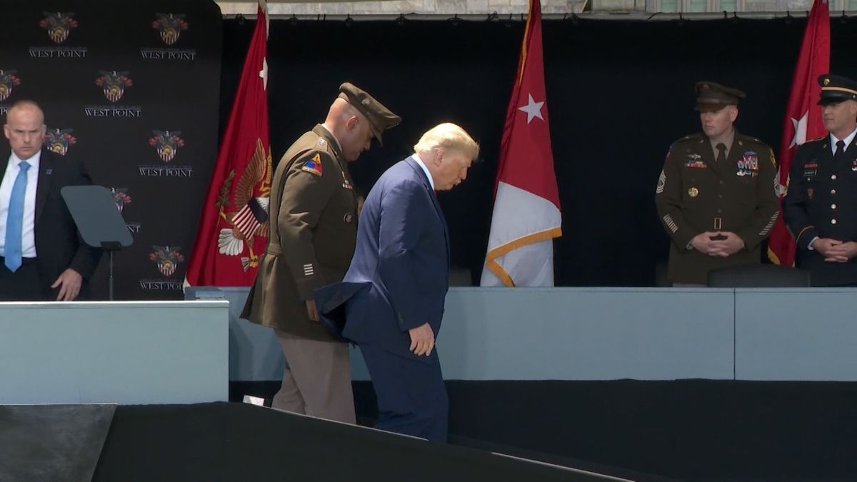 دۆناڵد تره&zwnj;مپ، سه&zwnj;رۆكی پێشووی ئه&zwnj;مه&zwnj;ریكا له&zwnj;كاتی رۆیشتنی له&zwnj;سه&zwnj;ر رێڕه&zwnj;وێكی لێژ 