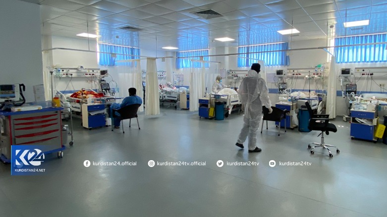 بخش مراقت‌های ویژه‌ی بیمارستان کرونا در اربیل