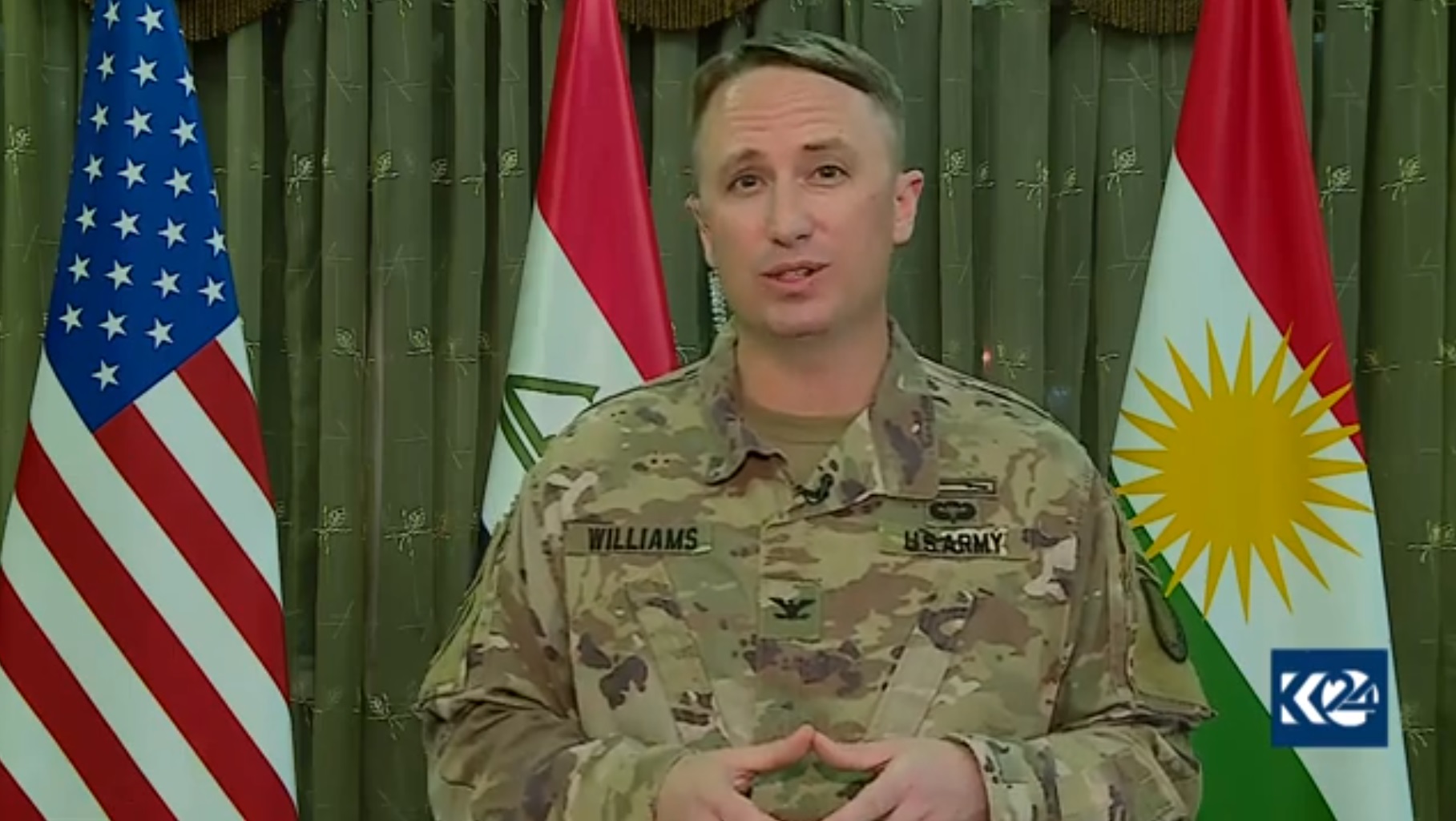 قائد المركز المشترك للتنسيق ضمن قوات التحالف في إقليم كوردستان، العقيد ديف ويليامز