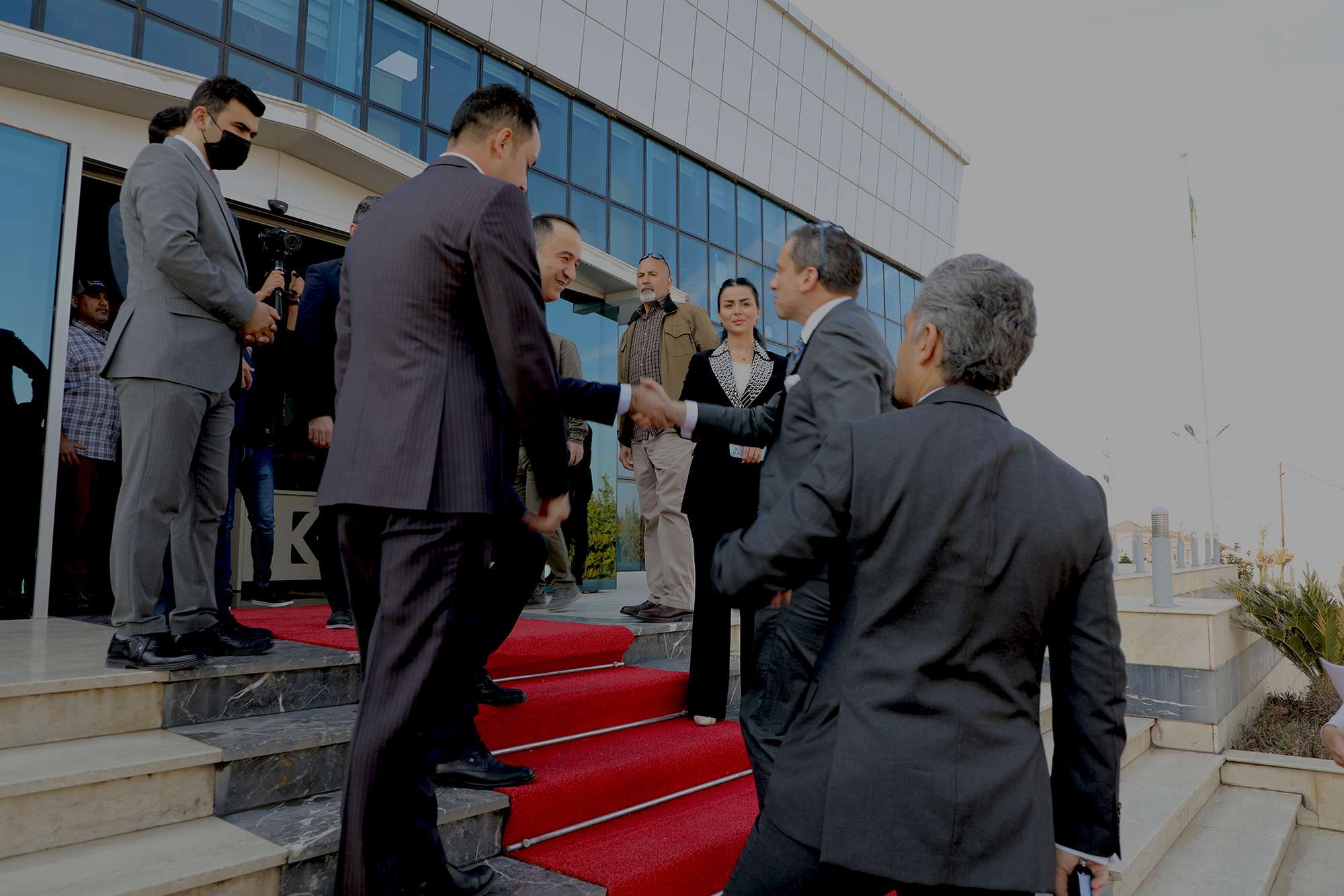 US Consul General to Erbil Robert Palladino, visiting Kurdistan 24 headquarters, Feb. 28, 2022. (Photo: Kurdistan 24)