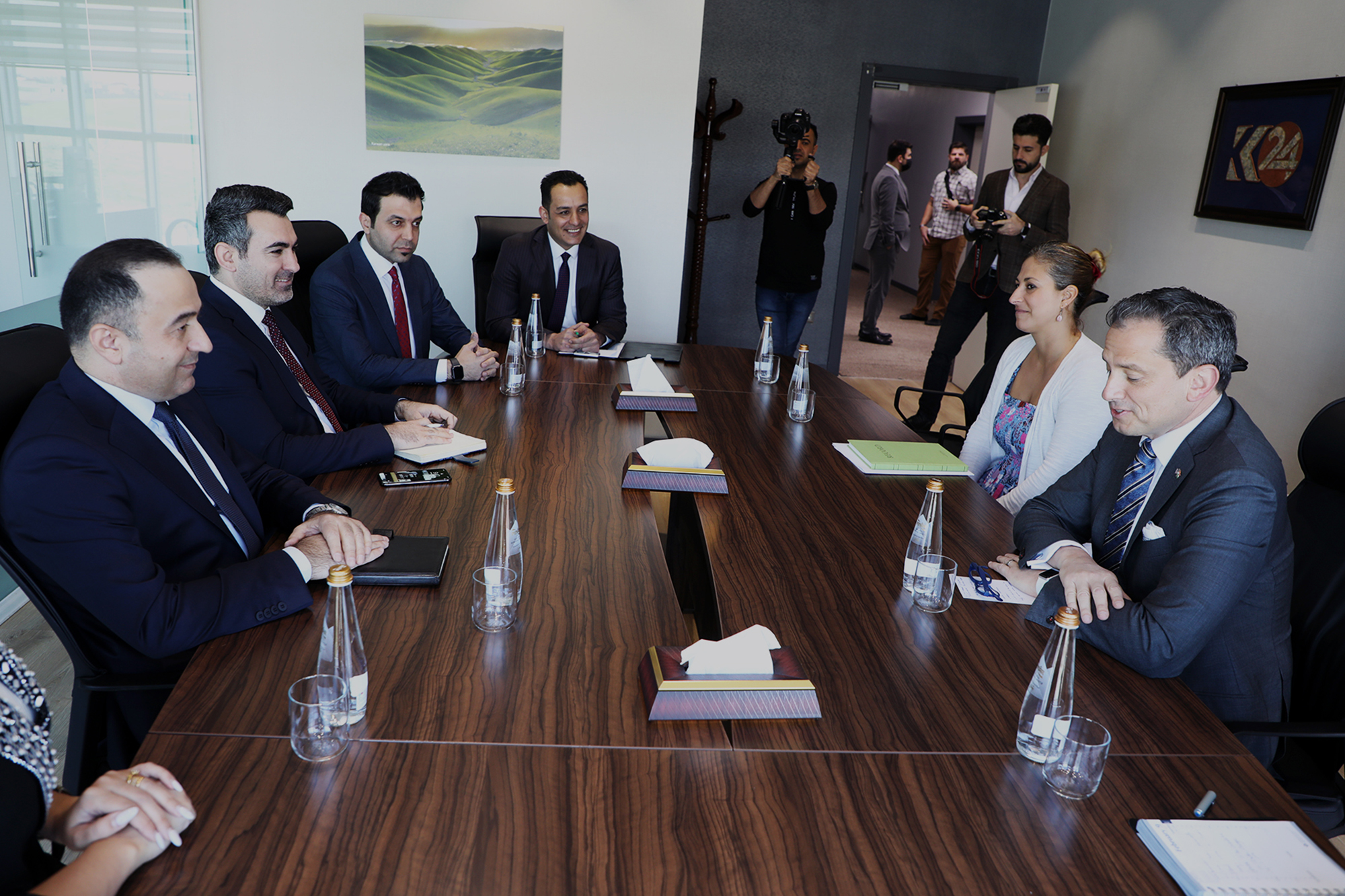 US Consul General to Erbil Robert Palladino, visiting Kurdistan 24 headquarters, Feb. 28, 2022. (Photo: Kurdistan 24)