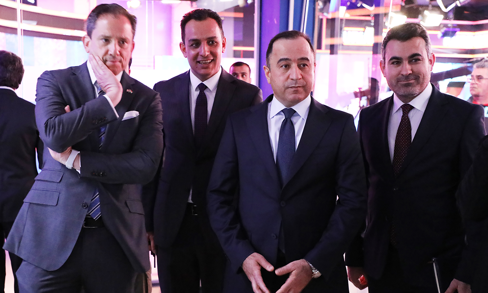 US Consul General to Erbil Robert Palladino, visiting Kurdistan 24 headquarters, Feb. 28, 2022. (Photo: Kurdistan 24)