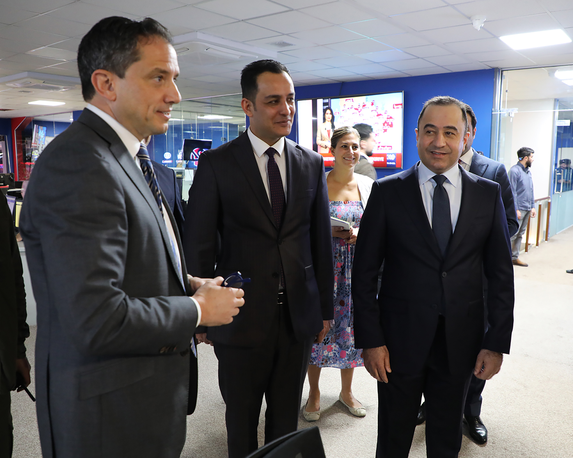 US Consul General to Erbil Robert Palladino, visiting Kurdistan 24 headquarters, Feb. 28, 2022. (Photo: Kurdistan 24)