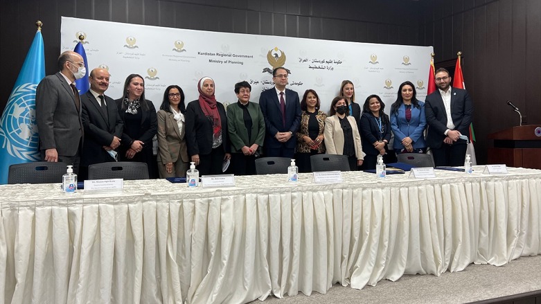 Three UN agencies on Tuesday, Mar 1, 2022, signed an agreement with the KRG to reform the social protection system in the Kurdistan Region (Photo: UNICEF).