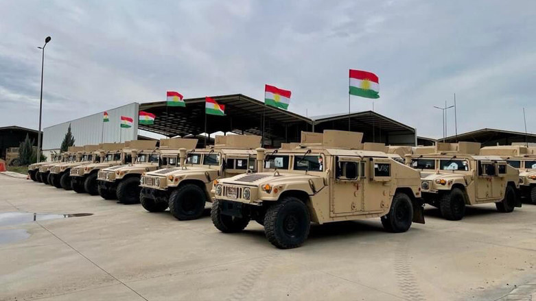 The International Coalition for Operation Inherent Resolve (CJTF-OIR) providing Humvees to the Kurdistan Region’s Peshmerga forces, March 2, 2022. (Photo: Kurdistan Region’s Peshmerga Ministry)