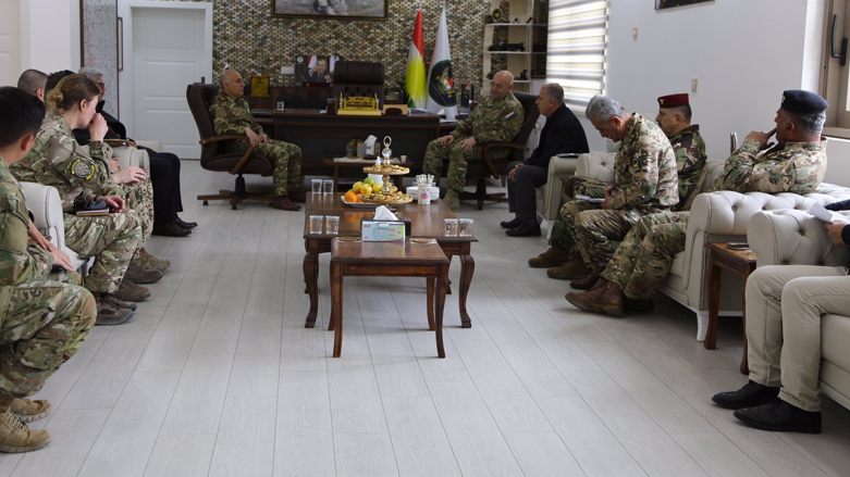 The US-led coalition visited the 2nd Support Forces Command of the Ministry of Peshmerga on Mar. 2, 2022 (Photo: Ministry of Peshmerga).