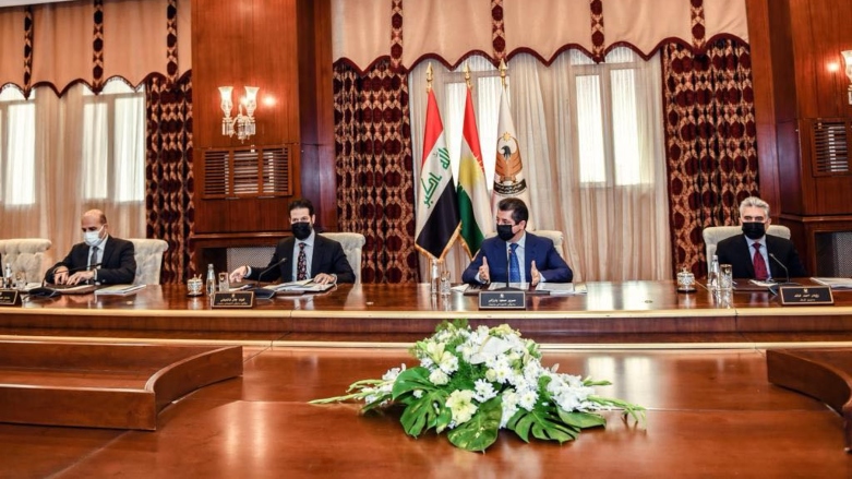 Kurdistan Regional Government’s Council of Ministers during the meeting. (Photo: KRG)