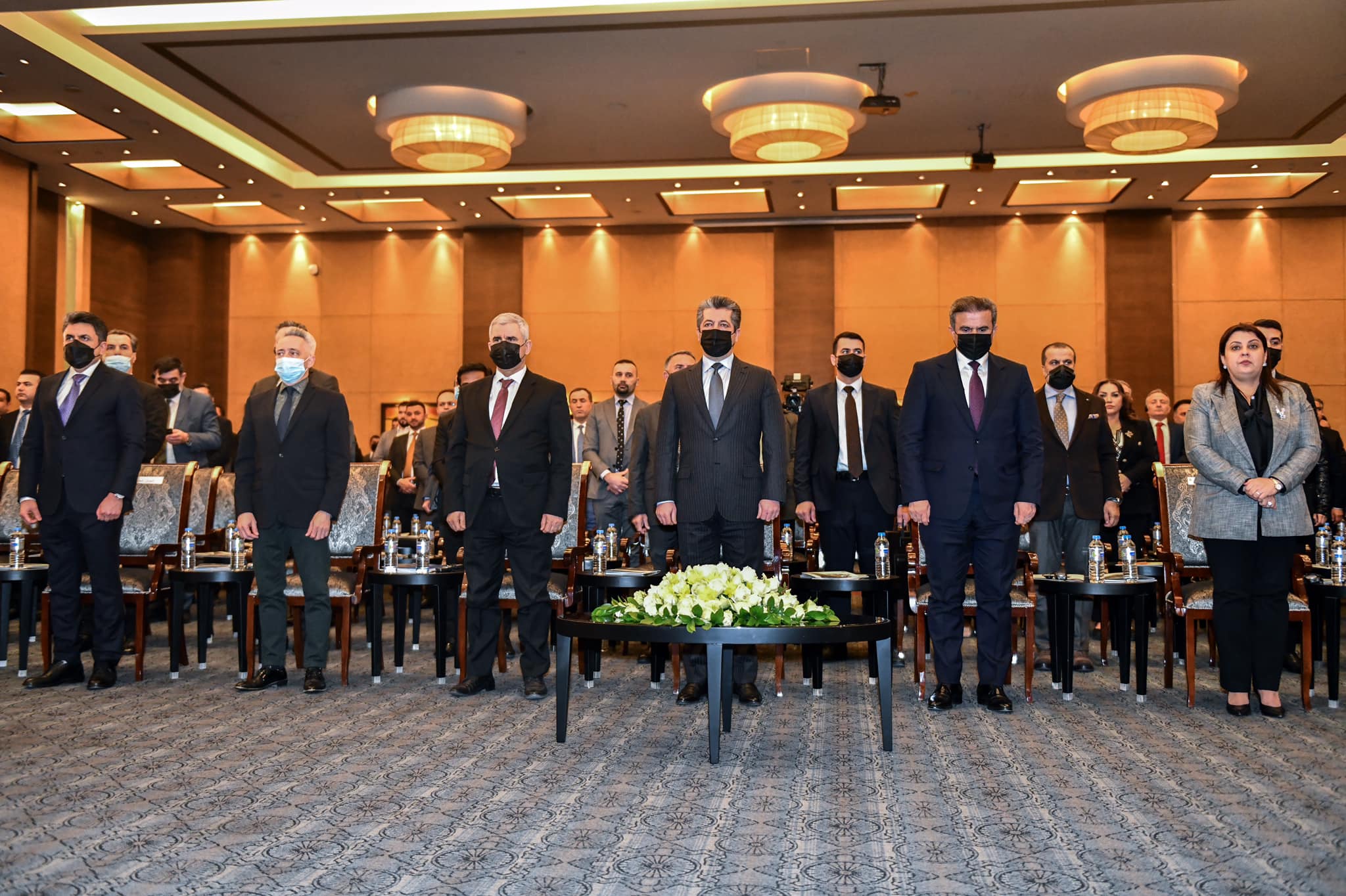 PM Masrour Barzani during the Industrial Forum for Developing Market and Job Opportunities in Erbil, March 6, 2022. (Photo: KRG)