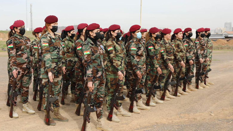 Female Kurdish Peshmerga fighters (Photo: Colonel Todd Burroughs/Twitter)