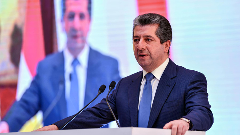 Kurdistan Region's PM Masrour Barzani delivering a speech to Health System Review, Analysis, and Reform Conference, March 8, 2022. (Photo: KRG))